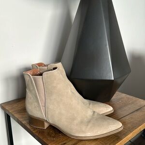Tan Suede booties! Women’s size 7.5 EUC